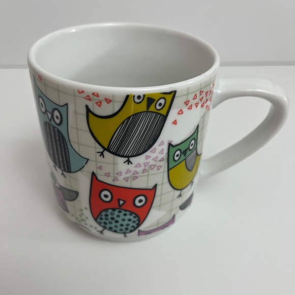 Owls Mug Whimsical Folk Art All Over Print by Creative Tops Ltd. - Picture 2 of 6